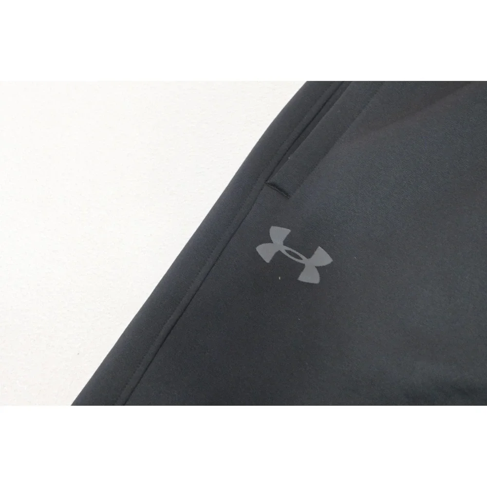 Under Armour Sweatpants Men 2XL Black Fleece Lined Loose Fit Excellent Athletic